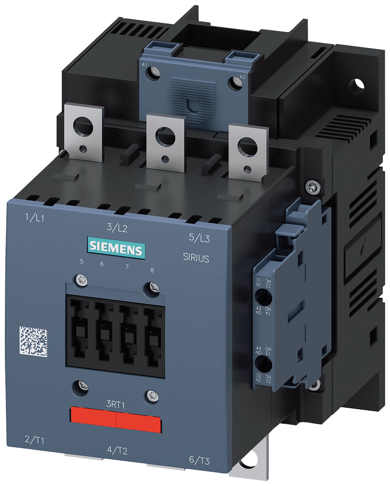 SIEMENS - SIE3RT10566AB363PA0 Contattore, AC-3e, 185 A/90 kW/400 V, a 3 poli, AC/DC 23 ... 26 V, 2NO+2NC, sbarra di collegamento/morsetti a vite