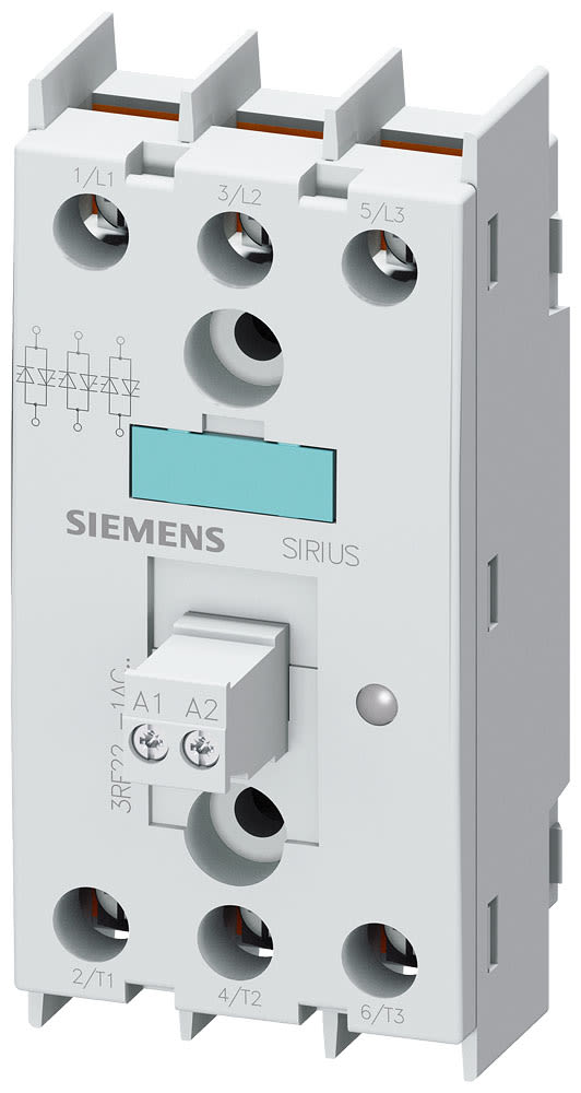 SIEMENS - SIE3RF22301AC45 Relè statico 2RF2, trifase, 30 A 48 ... 600 V/DC 4 ... 30 V, controllato a 3 fasi
