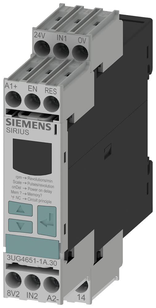 SIEMENS - SIE3UG46511AA30 Relè di controllo digitale, controllo del numero di giri da 0,1 a 2200 r/min