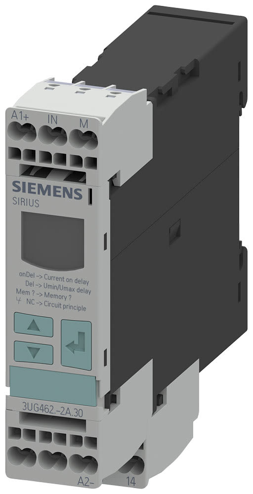 SIEMENS - SIE3UG46212AW30 Relè di controllo digitale per sorveglianza di corrente, 22,5 mm, 2-500 mA, AC/DC