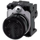 SIEMENS - SIE3SU12006LB101AA0 Segnalatore acustico, 22 mm, rotondo, in plastica, nero, suono continuo, 4,5 kHz, AC/DC 24 V