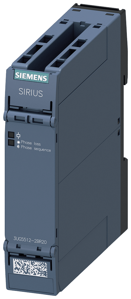 SIEMENS - SIE3UG55122BR20 Relè di controllo rete, mancanza di fase, sequenza delle fasi e asimmetria 2CO morsetti a molla