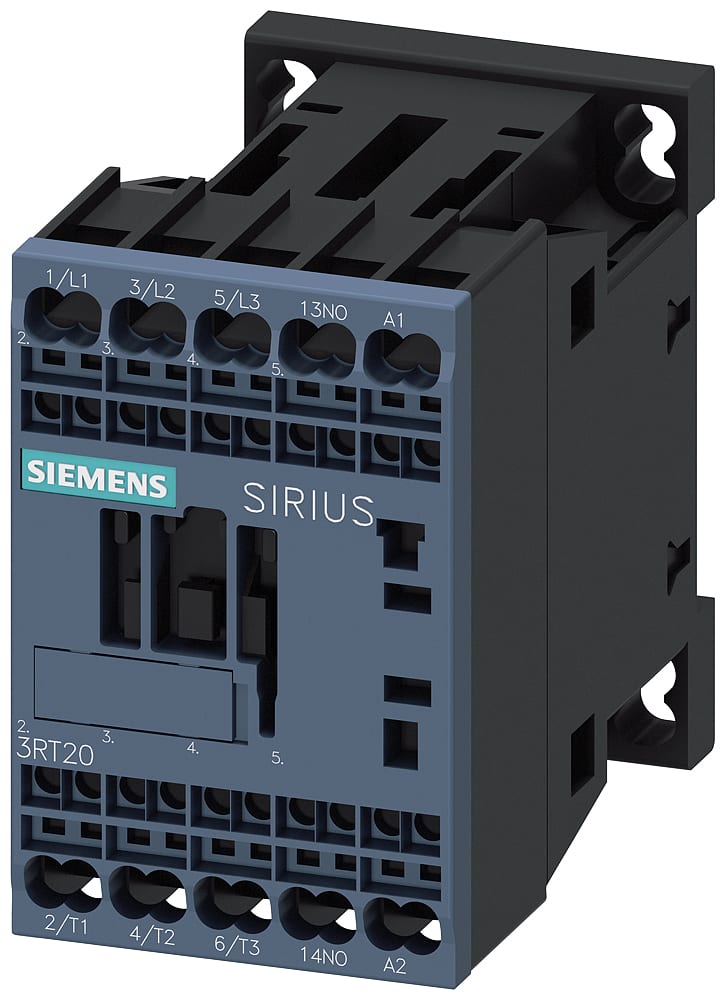 SIEMENS - SIE3RT20152AK61 Contattore, AC-3e, 7 A/3 kW/400 V, a 3 poli, AC 110 V/50 Hz, 120 V/60 Hz, 1NO, morsetti a molla