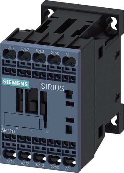 SIEMENS - SIE3RT20162AD02 Contattore, AC-3e, 9 A/4 kW/400 V, a 3 poli, AC 42 V, 50/60 Hz, 1NC, morsetti a molla