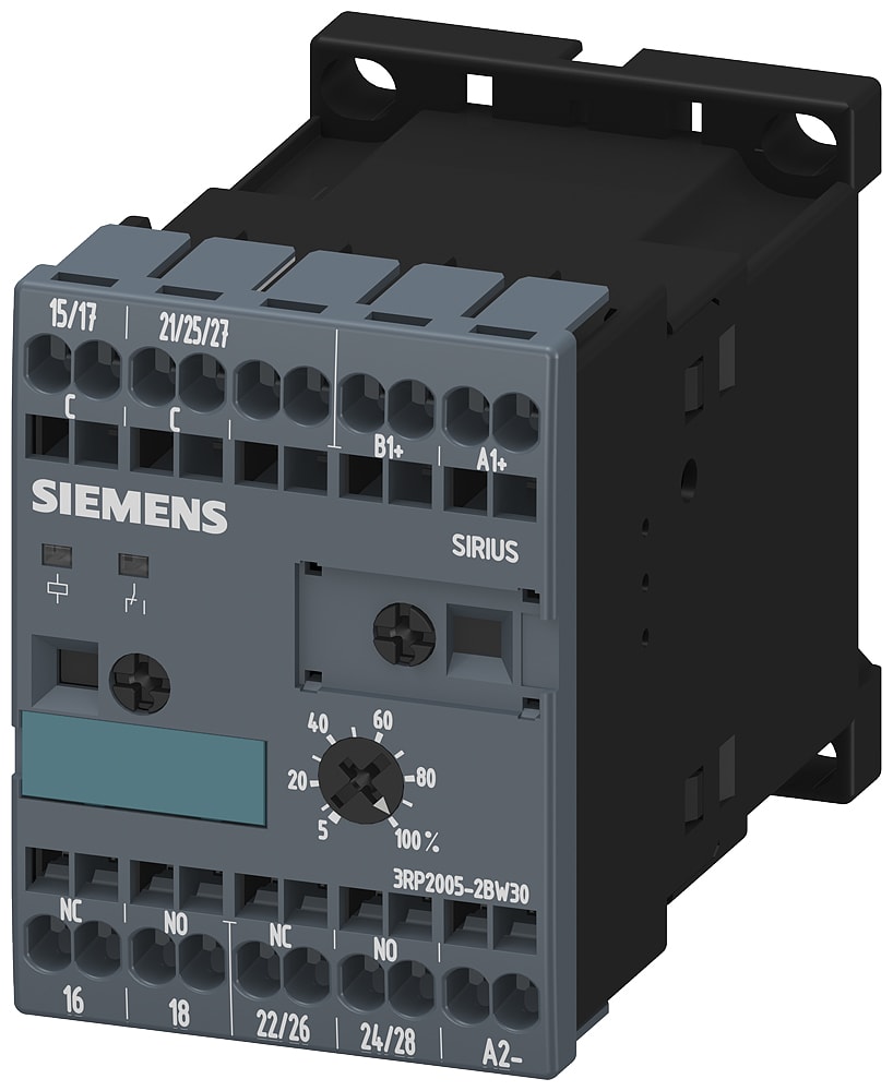 SIEMENS - SIE3RP20052BW30 Relè a tempo, elettronico, multifunzione, 16 funzioni, 2CO, AC/DC 24 ... 240 V