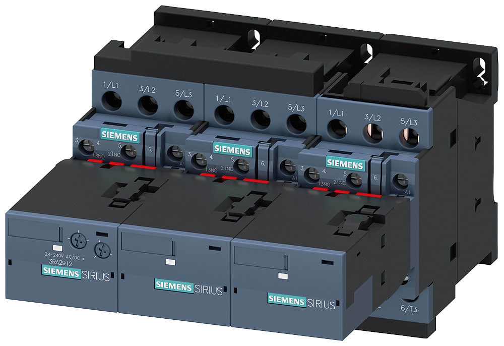 SIEMENS - SIE3RA24268XF321AL2 Teleavviatore stella-triangolo AC-3, 22 kW/400 V AC 230 V, 50/60 Hz, a 3 poli S0