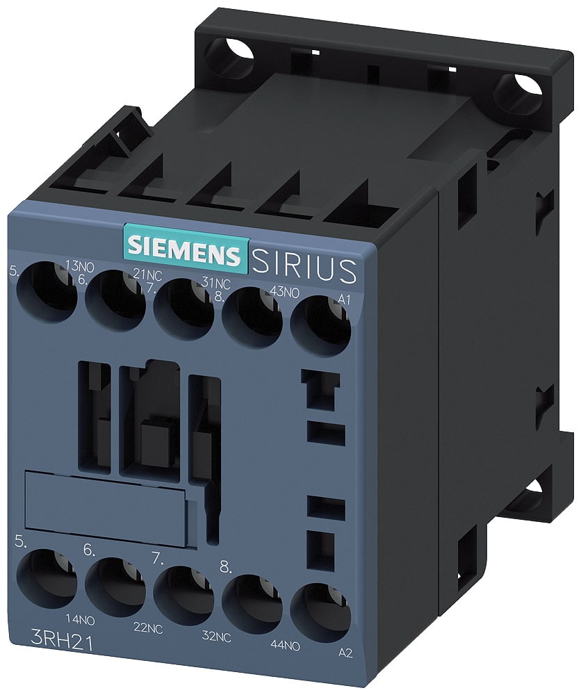 SIEMENS - SIE3RH21221AF00 Contattore ausiliario 2NO+2NC, AC 110 V, 50/60 Hz, S00, morsetti a vite