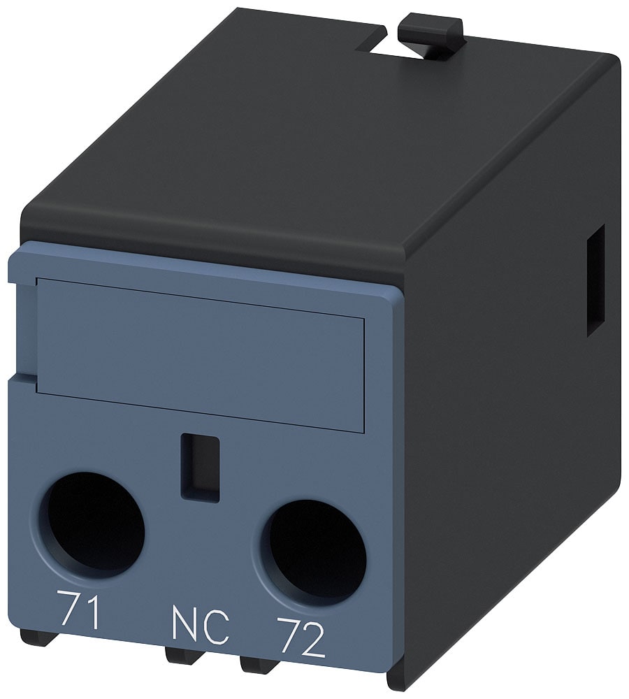 SIEMENS - SIE3RH29111BA01 Blocchetto di contatti ausiliari 1NC, vie di corrente: 1NC, collegamento dal basso