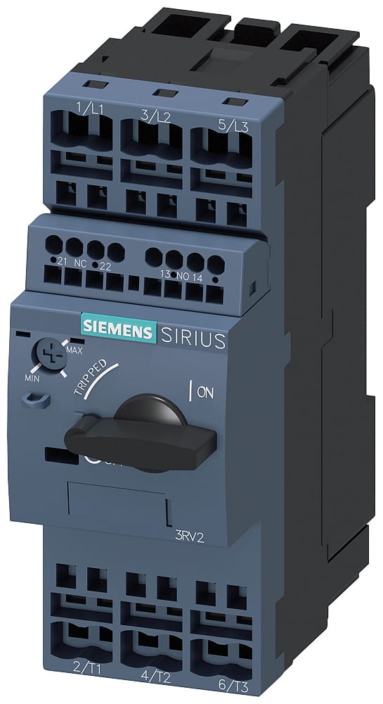 SIEMENS - SIE3RV20211GA25 Interruttore automatico, S0, protezione motore, Class 10, sganciatore A 4,5 ... 6,3 A, sganciatore N 82 A