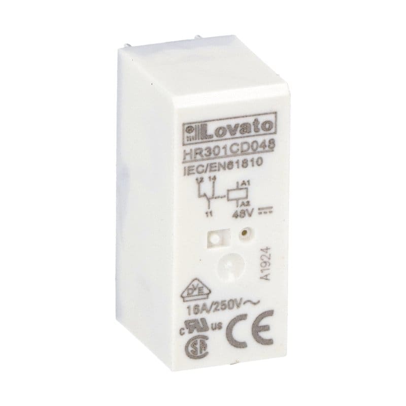 LOVATO - LOVHR301CD048 RELE MINIATURIZZATO 1SC 16A, 48VDC