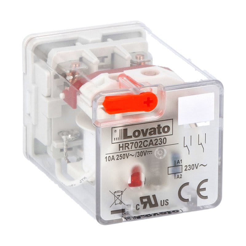LOVATO - LOVHR702CA230 RELE INDUST. OCTAL 2SC 10A 230VAC+LED