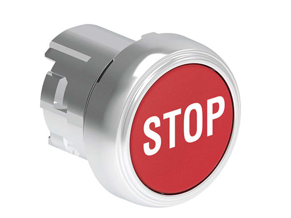 LOVATO - LOVLPSB1134 PULSANTE MET.RASATO STOP ROSSO