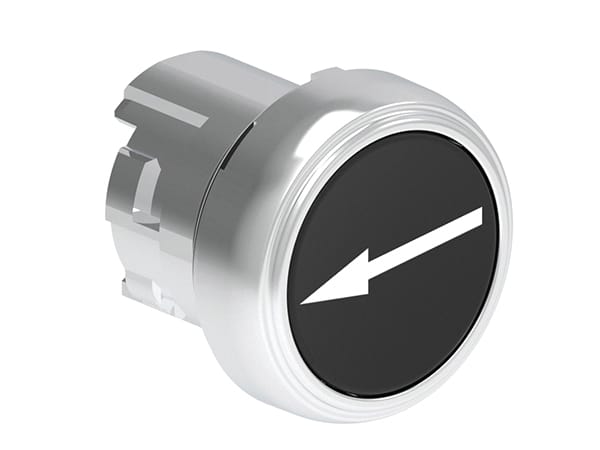 LOVATO - LOVLPSB1142 PULSANTE MET.RASATO FR.DX-SX NERO