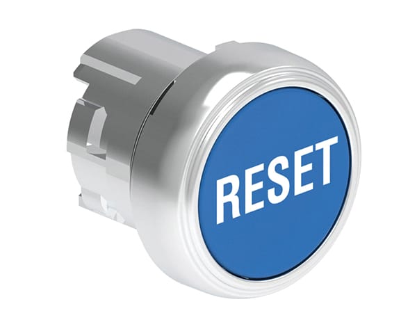 LOVATO - LOVLPSB1196 PULSANTE MET. RASATO RESET BLU