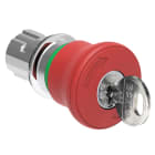LOVATO - LOVLPSB6844R520E PULS.MET. FUNGO 40MM ROSSO CHIAVE 520E
