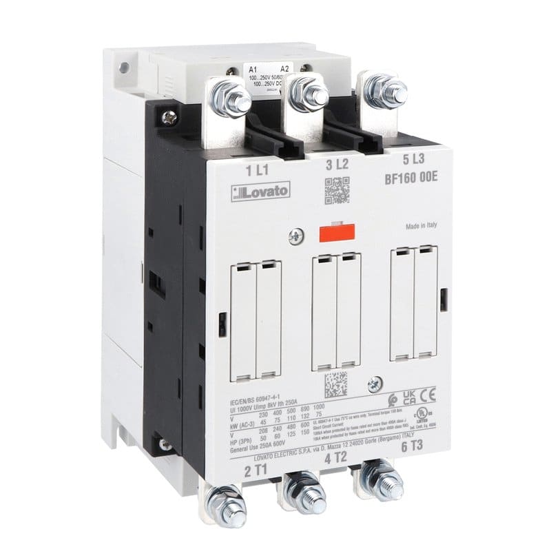 LOVATO - LOVBF16000E024 CONTATTORE 3P 160A AC3 24-60VAC/20-60VDC