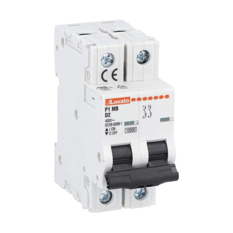 LOVATO - LOVP1MB2PD01 INTERRUTTORE MAGNETOTERMICO 2P D 1A 10KA