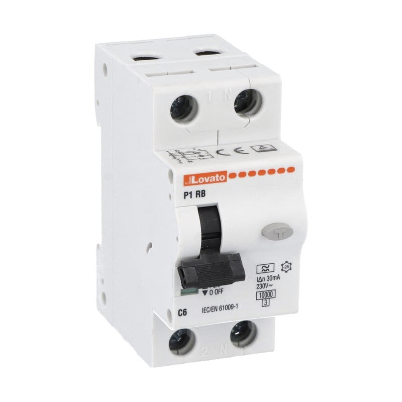 LOVATO - LOVP1RB1NC06A300 INTERR.MAGNETOT.DIFF.1P+N C6 300MA 10KA