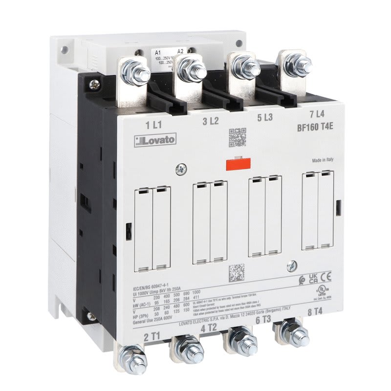LOVATO - LOVBF160T4E230 CONTATTORE 4P 250A AC1 100...250VAC/DC