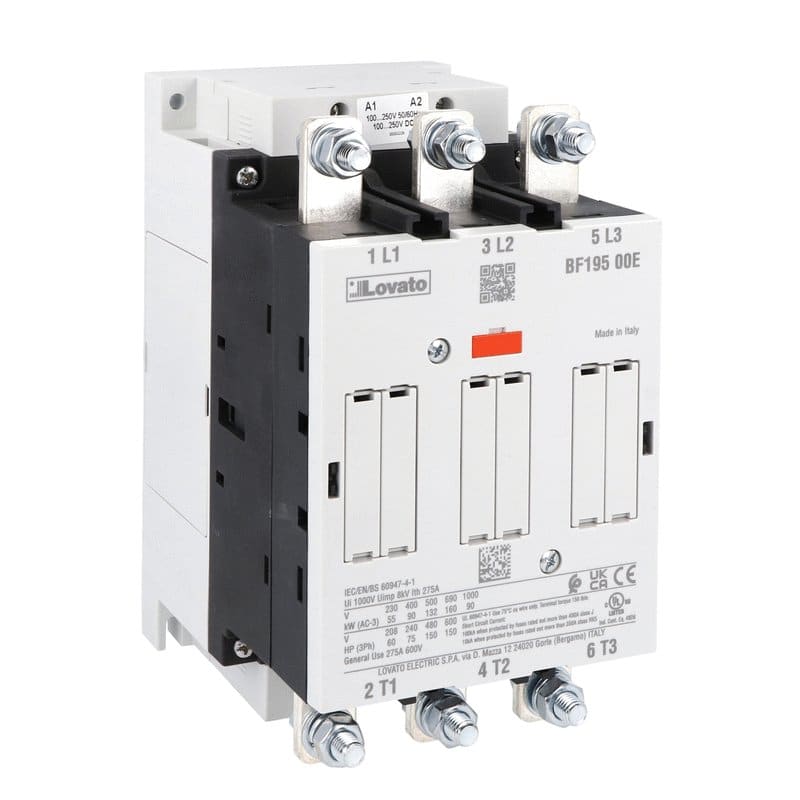 LOVATO - LOVBF19500E024 CONTATTORE 3P 195A AC3 24-60VAC/20-60VDC