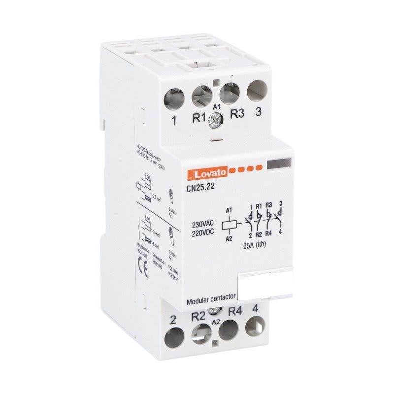 LOVATO - LOVCN2522220 CONTATTORE MOD. 2M 25A AC1 4P 220/230V