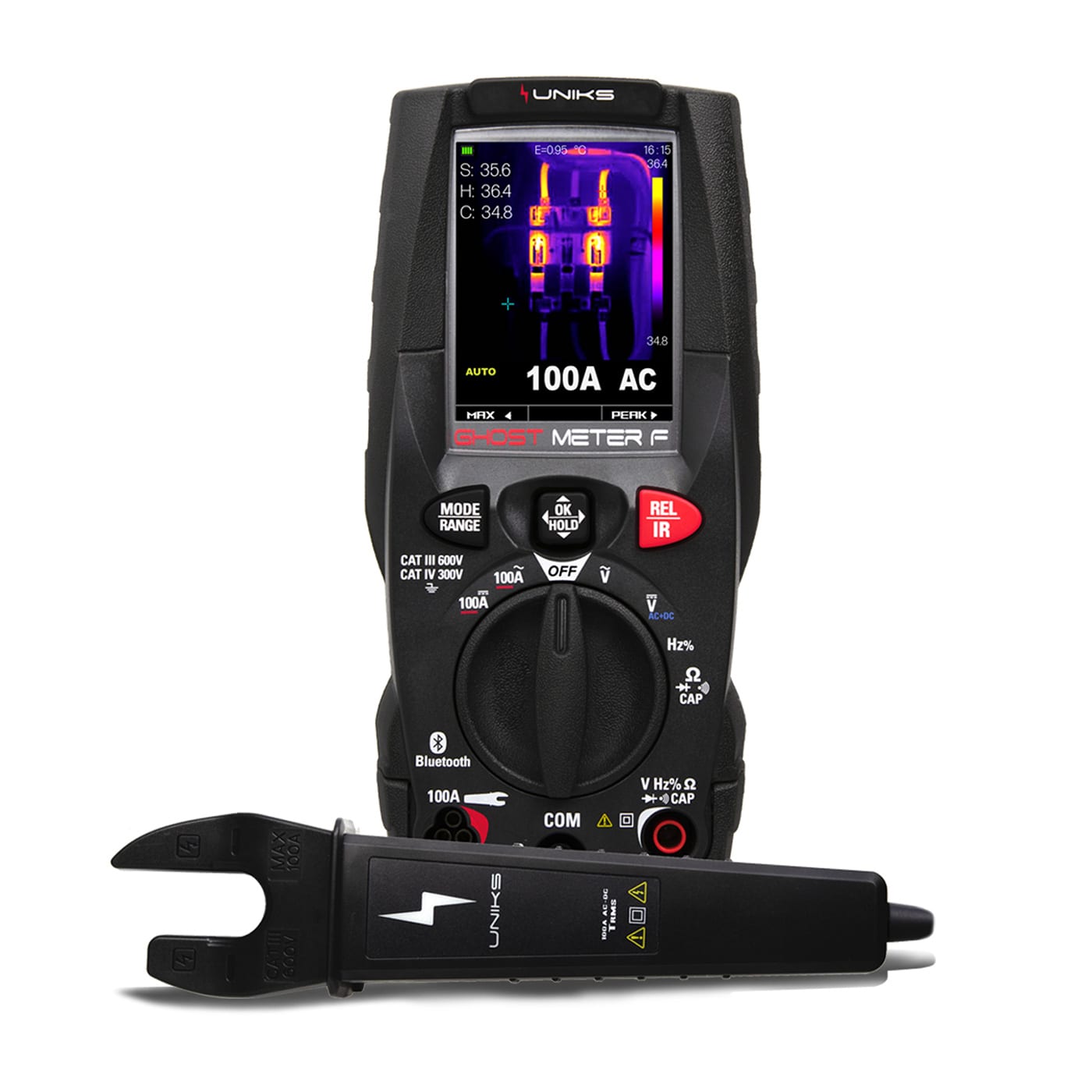 UNIKS SRL - UNKGHOSTMETERF MULT CON E PINZA A FORCELLA CORRENTE AC