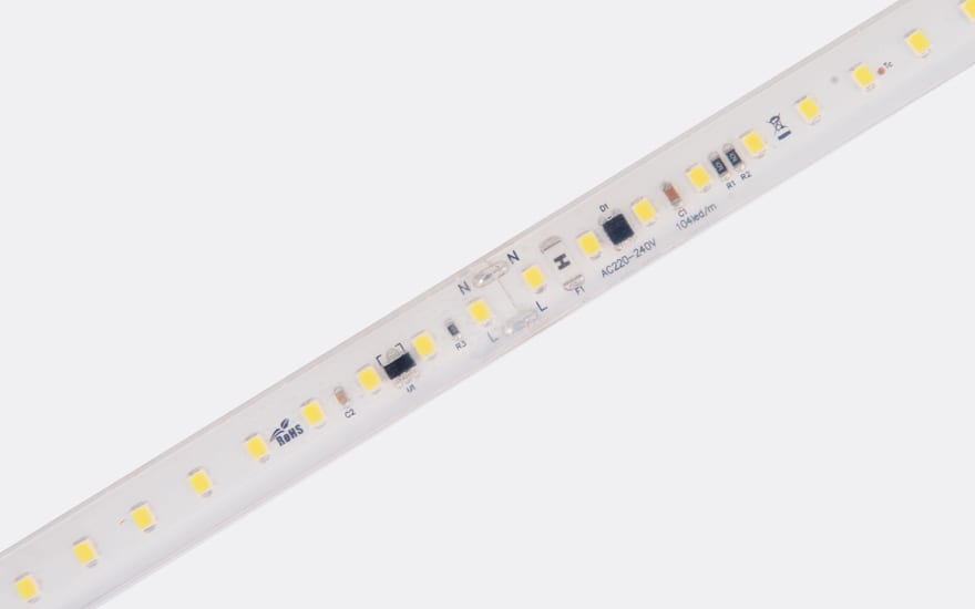 DIGIMAX SRL - DIXC23012W3K-50 STRIP 12W 230V 104LED 3000K IP65 CRI80 5