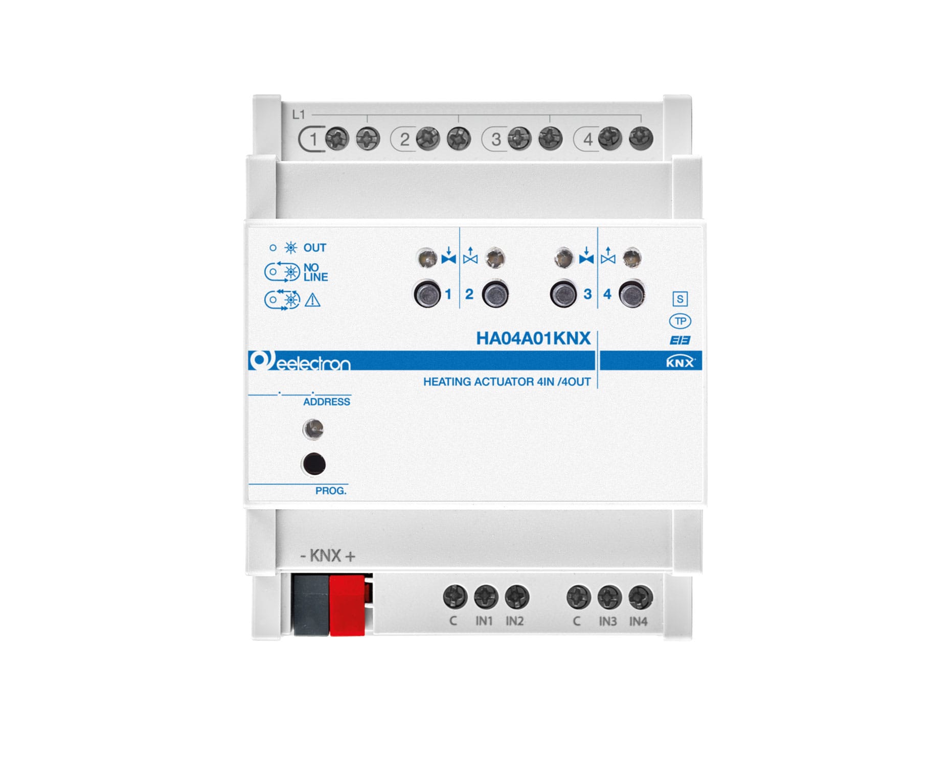 EELECTRON SPA - EEXHA04A01KNX MODULO PER VALVOLE ELETTROTERM. 4IN/4OUT
