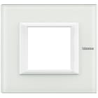 BTICINO - BTIHA4802VBB AXOLUTE - PLACCA 2P VETRO BIANCO