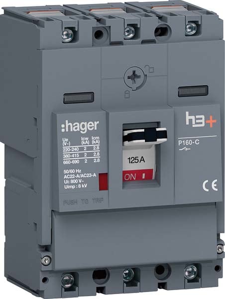 HAGER - HAGHCS125AC INT MAN SEZ H3+ P160 3P 125A