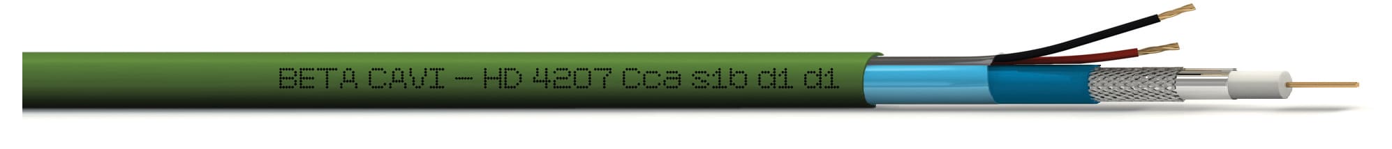 NUOVA BETACAVI SRL - BTVHD4205CNHWR10 VIDEO COAX 4019+2X0,50 CCA S1BD1A1 BOB.1