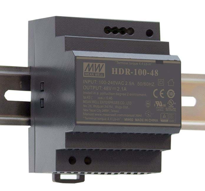 DIGIMAX SRL - DIXHDR-100-24 ALIMENTATORE DIN RAIL SLIM 24V 3.83A 100