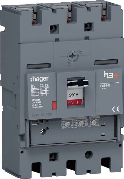 HAGER - HAGHET250GR INT AUT H3+ P250 LSNI 3P 250A 70KA