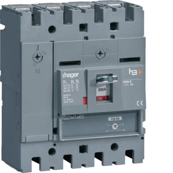 HAGER - HAGHET251BR INT AUT H3+ P250 MAG 4P 250A 70KA