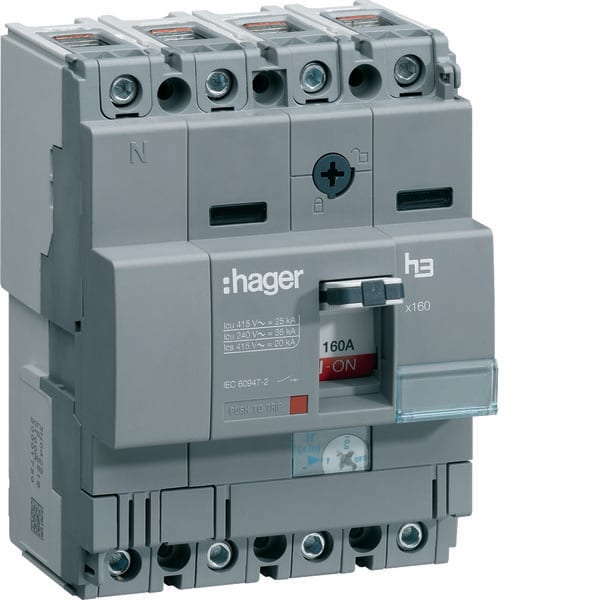 HAGER - HAGHHA161H INTERR AUTOM X160 4P 25KA 160A SGANC TM