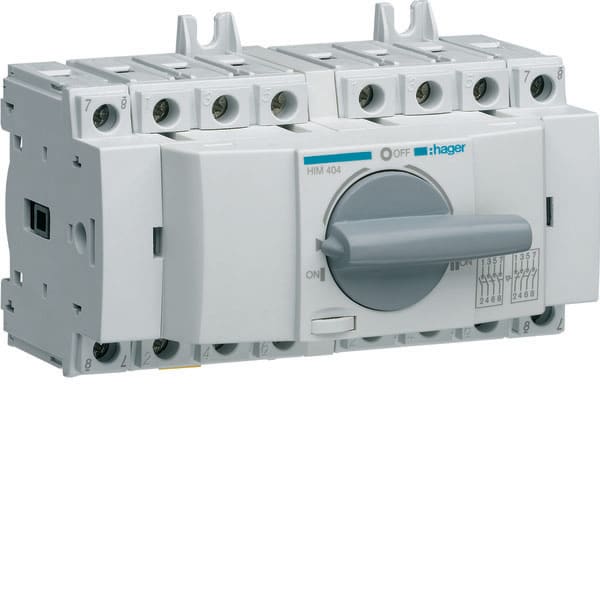 HAGER - HAGHIM404 COMMUTATORE MANOV ROT MOD 3P+N 40A 7.5M