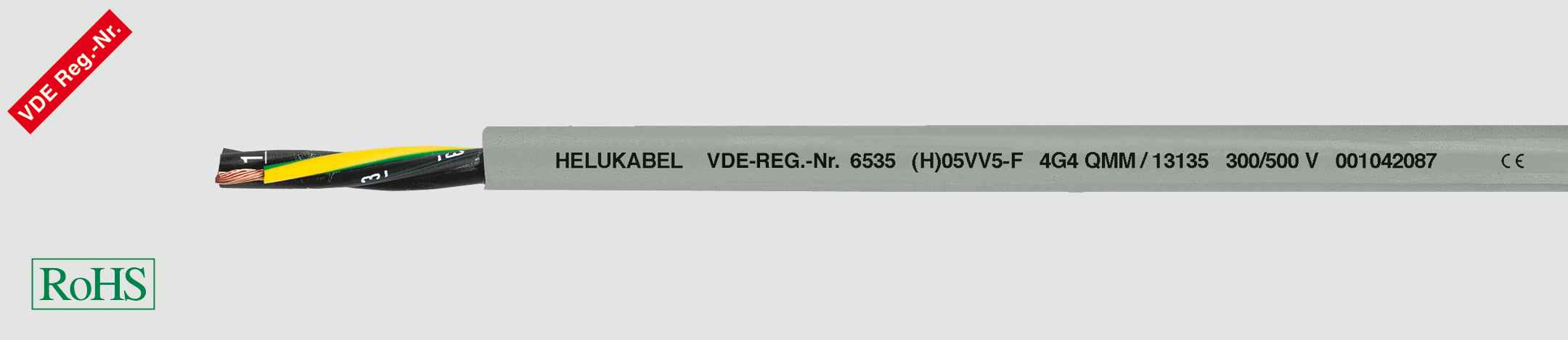 HELUKABEL ITALIA SRL - HLK13144 (H)05VV5-F ((N)YSLYO-JZ) 4G6 QMM GRE
