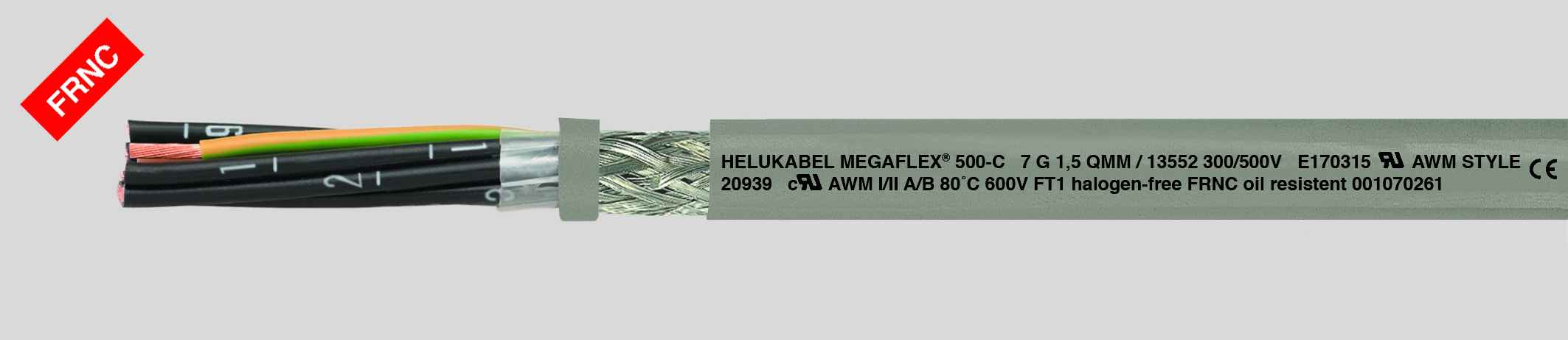 HELUKABEL ITALIA SRL - HLK13541 MEGAFLEX 500-C 12G1 QMM GREY