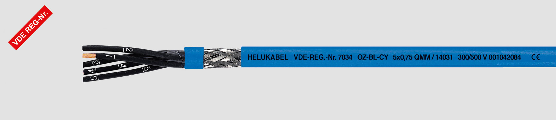 HELUKABEL ITALIA SRL - HLK14028 OZ-BL-CY 2X0.75 QMM BLUE