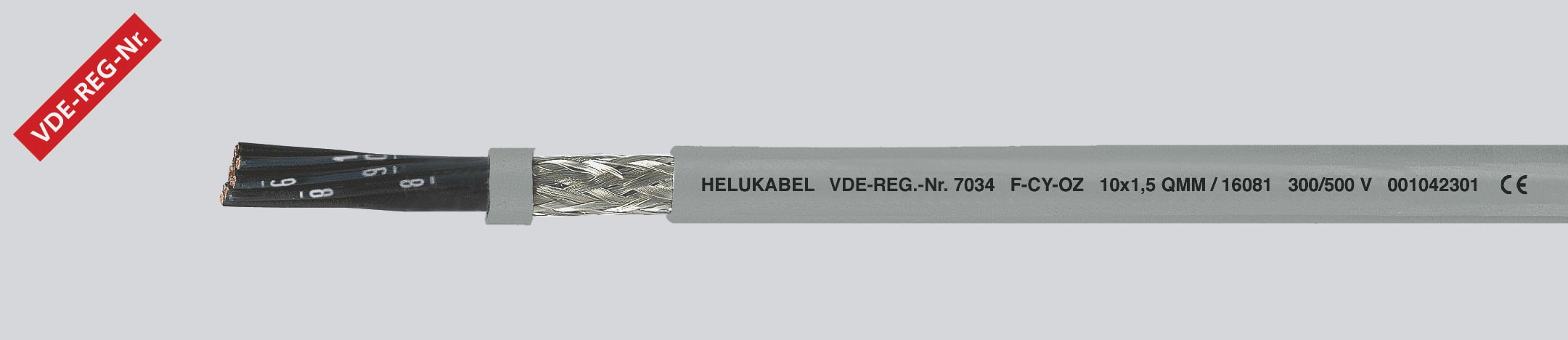 HELUKABEL ITALIA SRL - HLK16533 F-CY-OZ (LIY-CY) 3X0.5 QMM GREY