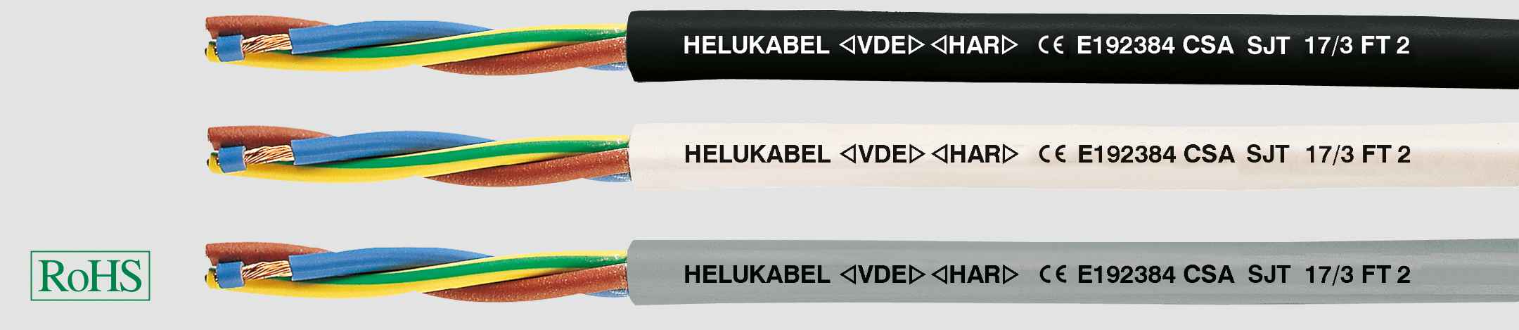 HELUKABEL ITALIA SRL - HLK28035M H05VV-F/SJT 3X17 AWG (1.04 QMM) BLAC