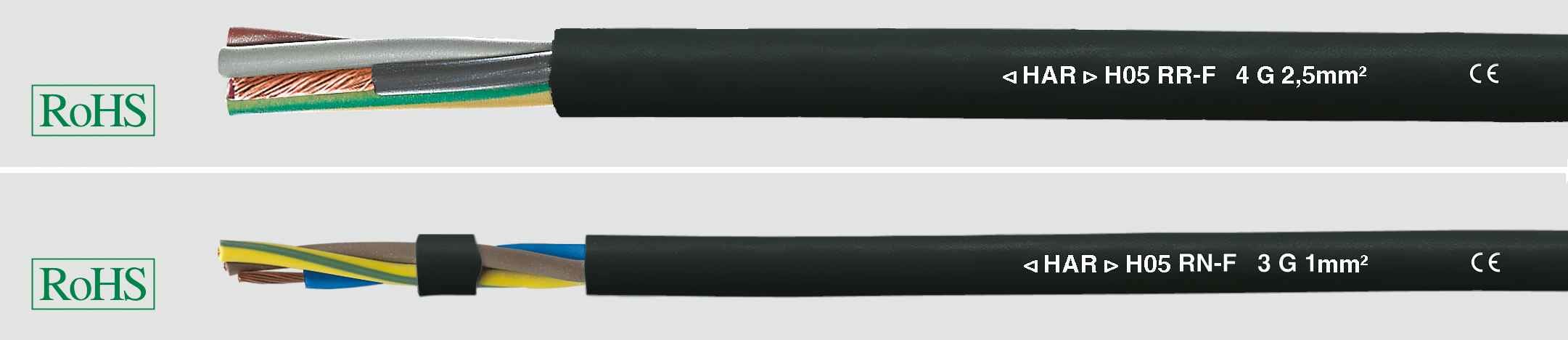 HELUKABEL ITALIA SRL - HLK36001 H05 RN-F 2X0,75 QMM, BLACK