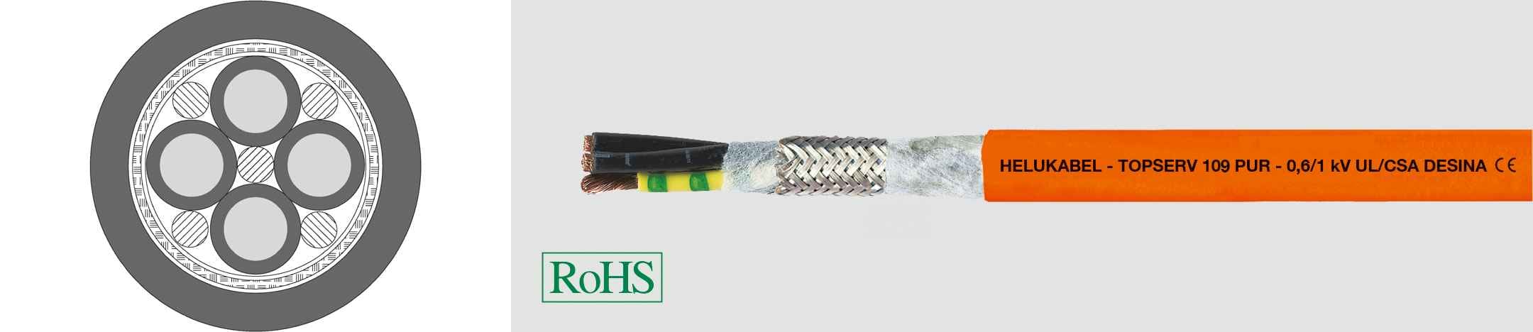 HELUKABEL ITALIA SRL - HLK700897 TOPSERV 109 PUR (4G95) QMM ORANGE