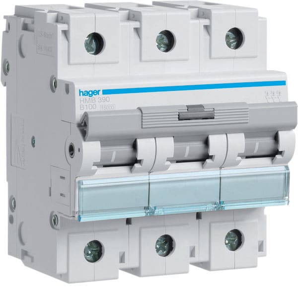 HAGER - HAGHMB390 INTERR. AUTOM. 3P 100A 15KA B 4.5M