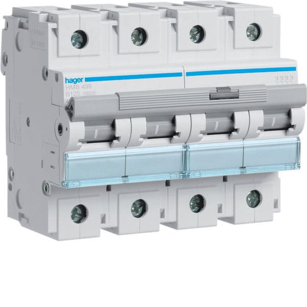 HAGER - HAGHMB499 INTERR. AUTOM. 4P 125A 15KA B 6M