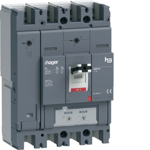 HAGER - HAGHNJ632DE INT AUT H3 X630 TM 4P 630A 40KA N: 0-50%