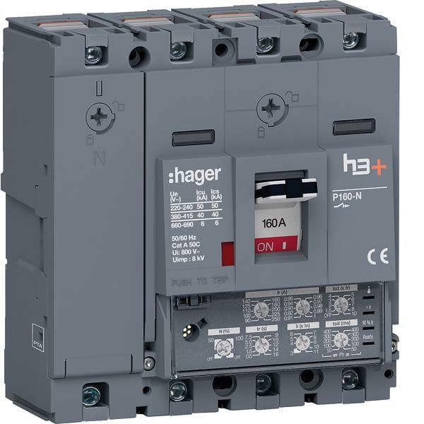 HAGER - HAGHNS161JC INT AUT H3+ P160 LSI 4P 160A 40KA N REG
