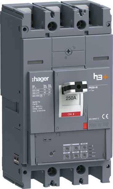 HAGER - HAGHNW250JR INT AUT H3+ P630 LSI 3P 250A 40KA