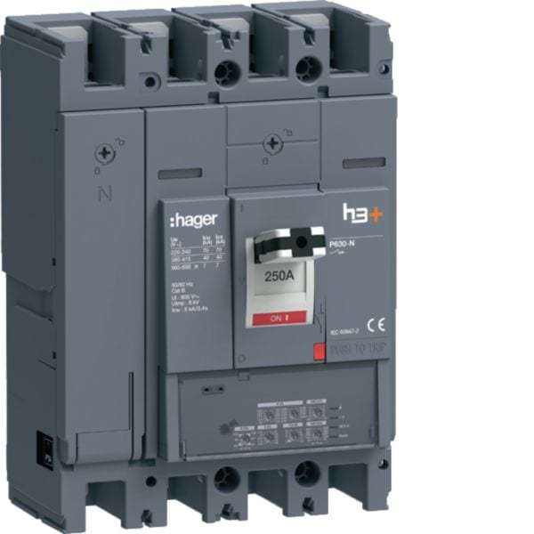 HAGER - HAGHNW251LR INT AUT H3+ P630 LSIG 4P 250A 40KA N REG