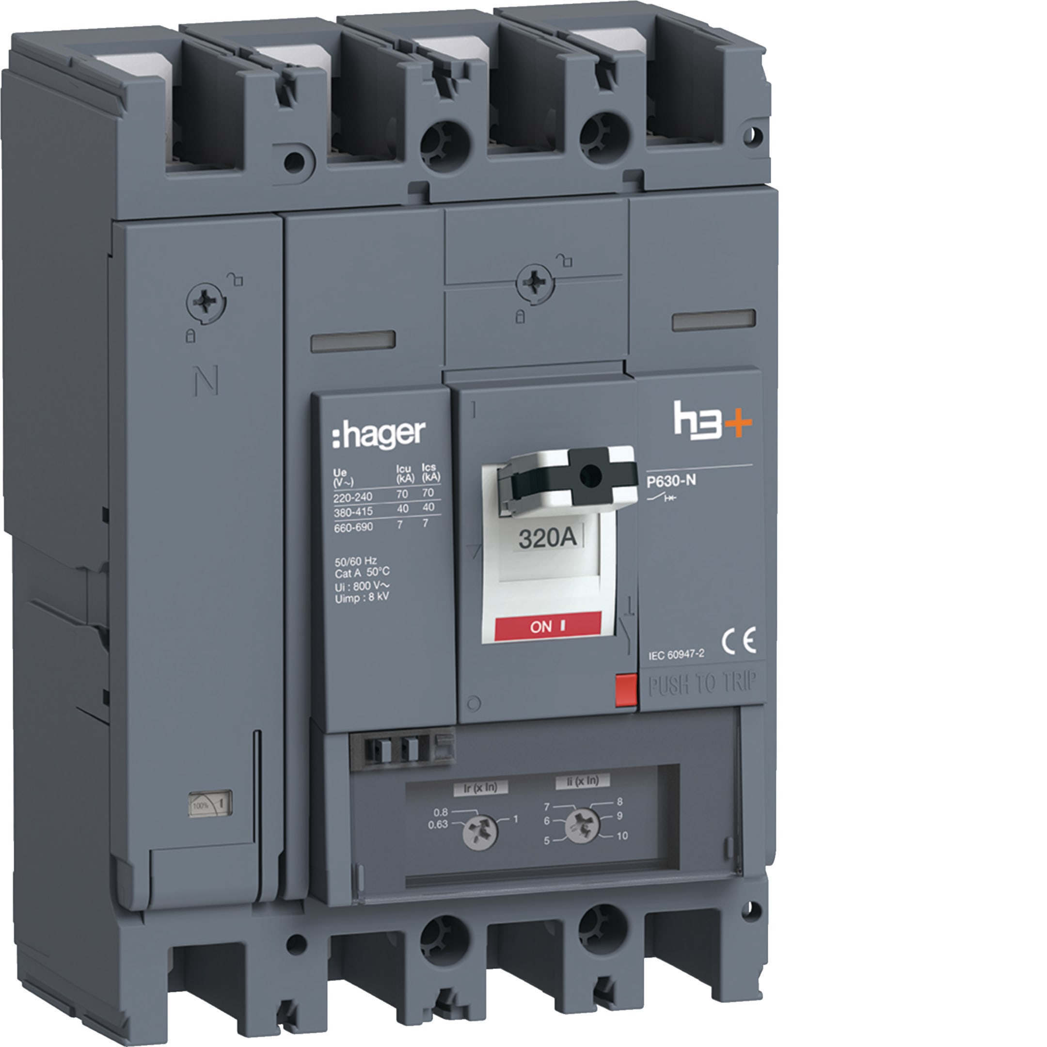 HAGER - HAGHNW321DR INT AUT H3+ P630 TM 4P 320A 40KA N REG